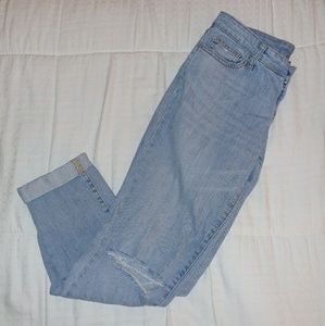 GAP boyfriend ripped cuffed jeans